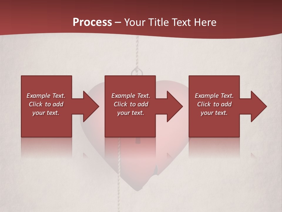 A Red Heart Hanging From A Red Curtain PowerPoint Template