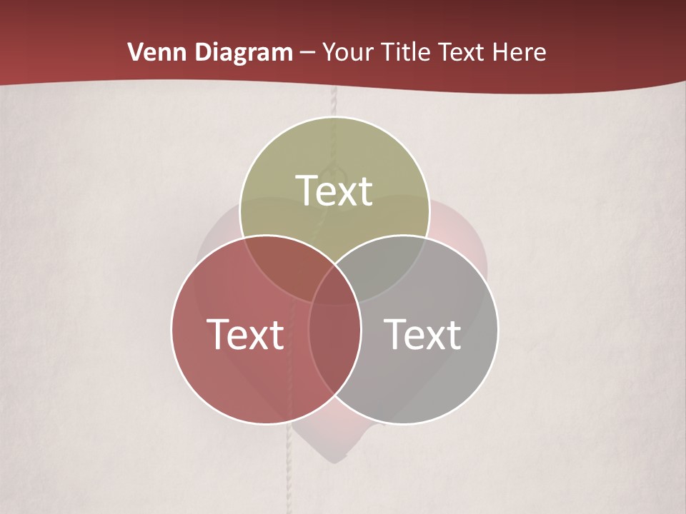 A Red Heart Hanging From A Red Curtain PowerPoint Template