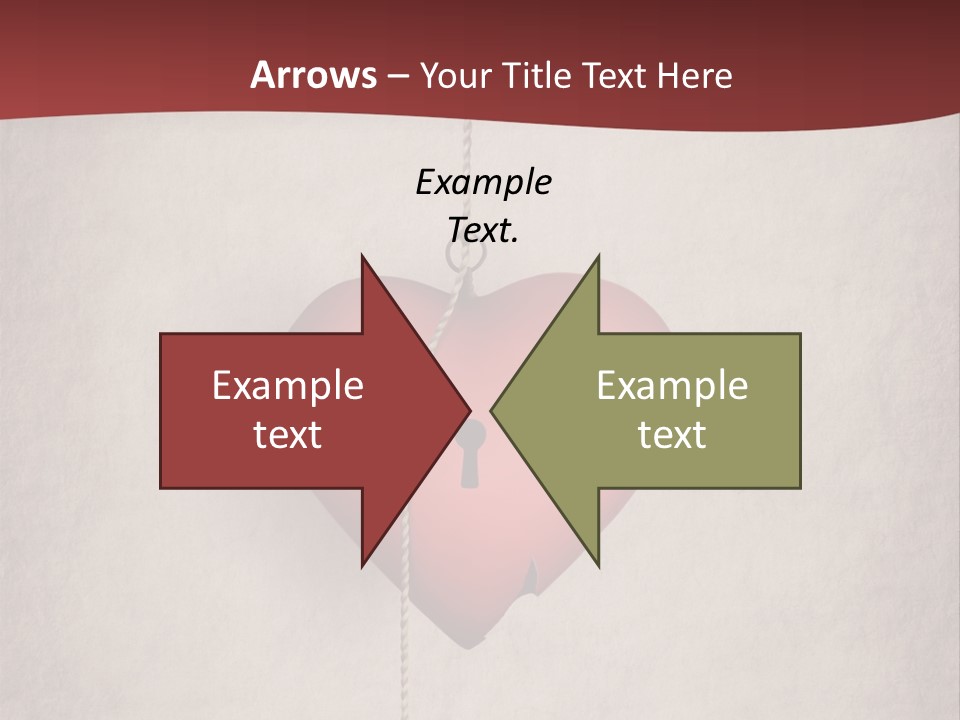 A Red Heart Hanging From A Red Curtain PowerPoint Template