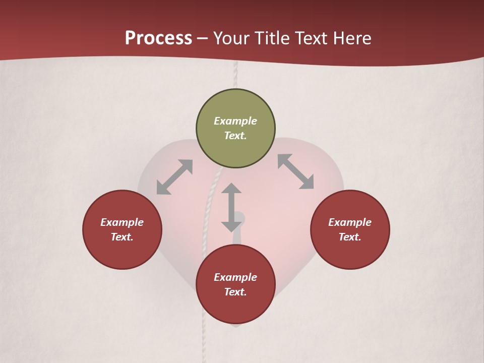 A Red Heart Hanging From A Red Curtain PowerPoint Template