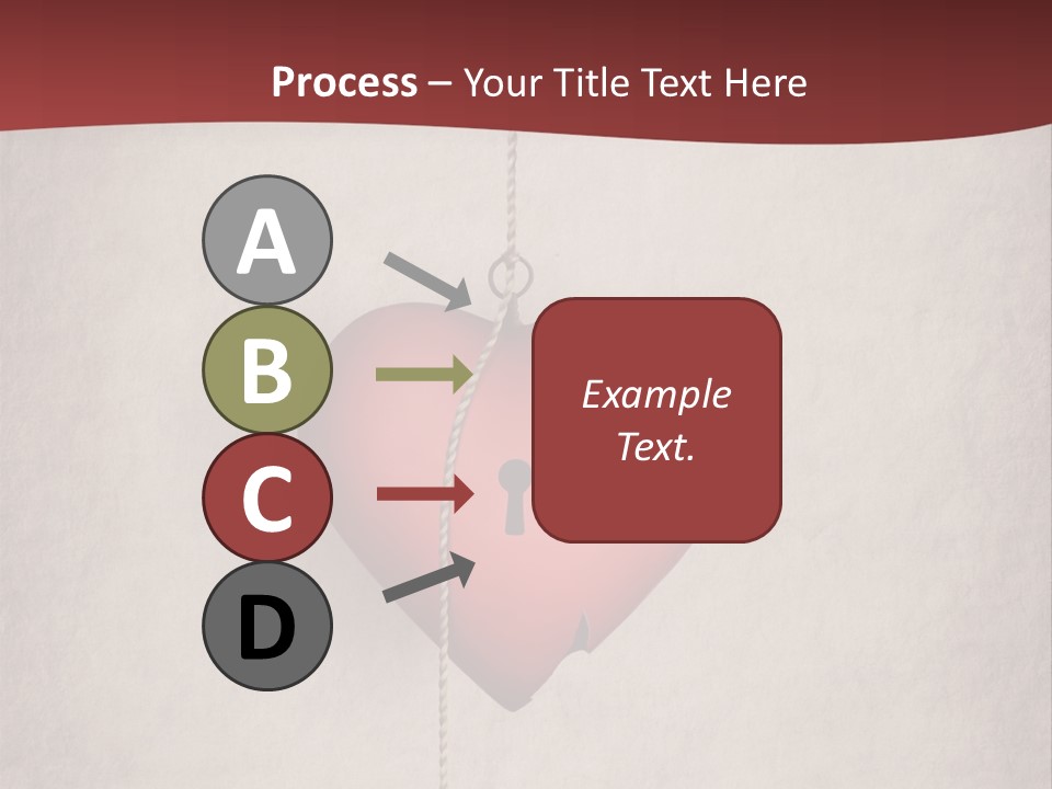 A Red Heart Hanging From A Red Curtain PowerPoint Template