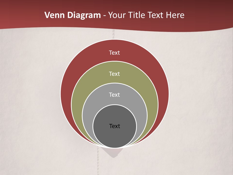 A Red Heart Hanging From A Red Curtain PowerPoint Template