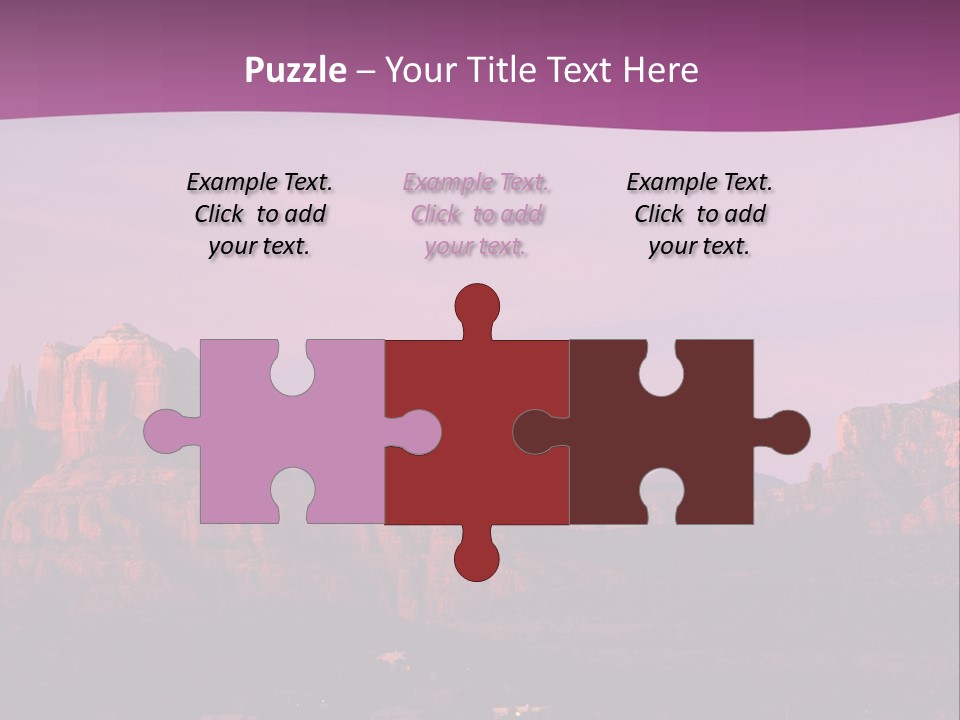 A Mountain Range With A Purple Sky In The Background PowerPoint Template