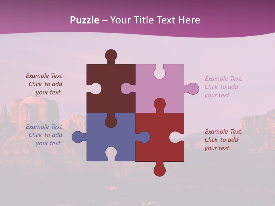 A Mountain Range With A Purple Sky In The Background PowerPoint Template