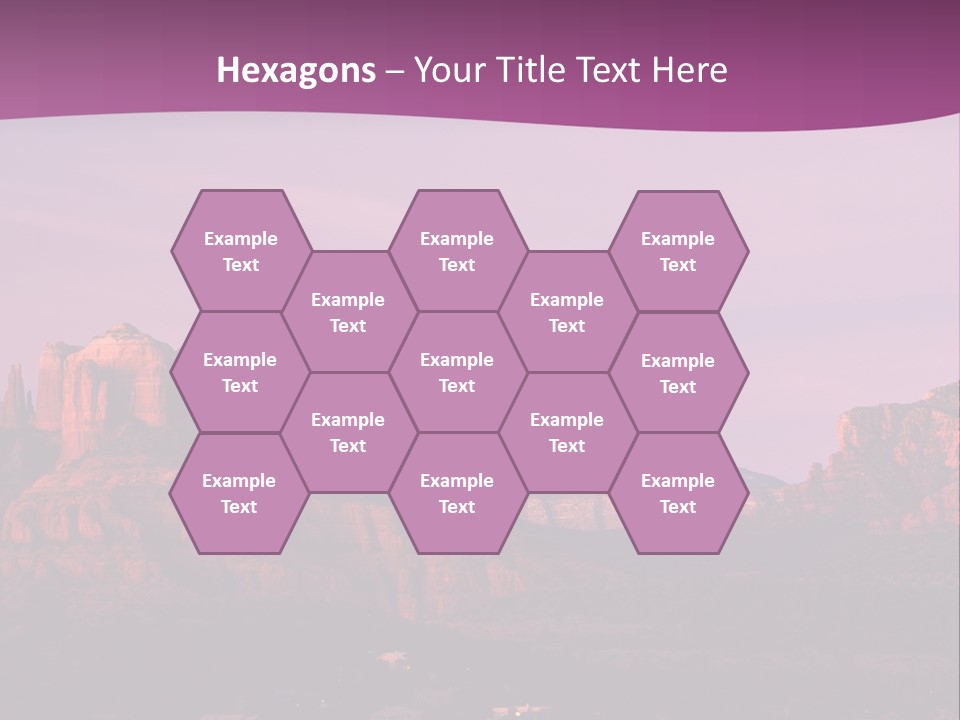 A Mountain Range With A Purple Sky In The Background PowerPoint Template