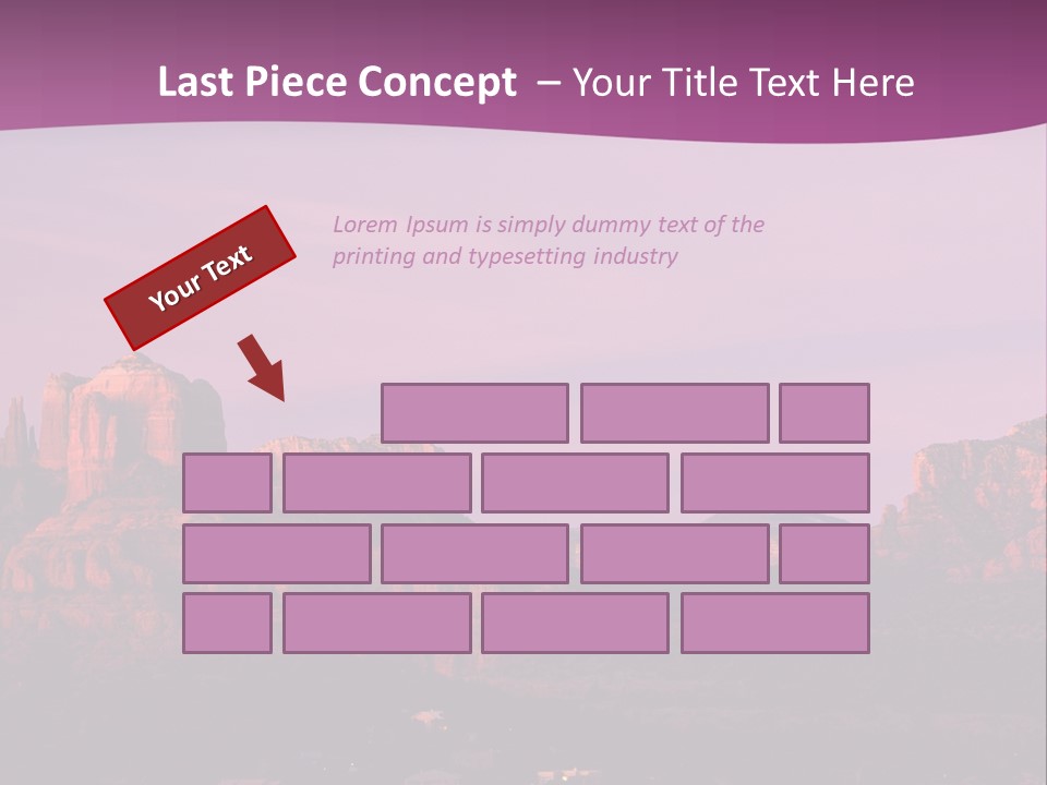 A Mountain Range With A Purple Sky In The Background PowerPoint Template