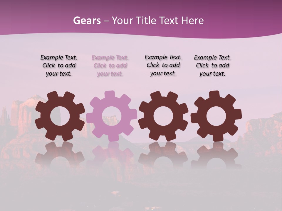 A Mountain Range With A Purple Sky In The Background PowerPoint Template