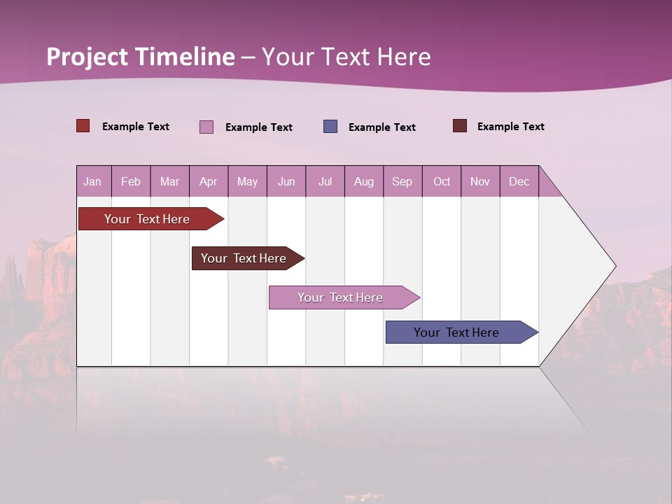 A Mountain Range With A Purple Sky In The Background PowerPoint Template