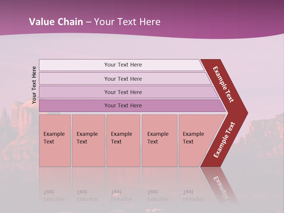A Mountain Range With A Purple Sky In The Background PowerPoint Template