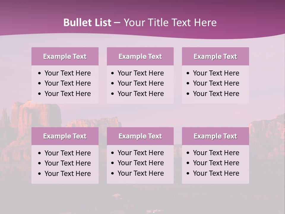 A Mountain Range With A Purple Sky In The Background PowerPoint Template