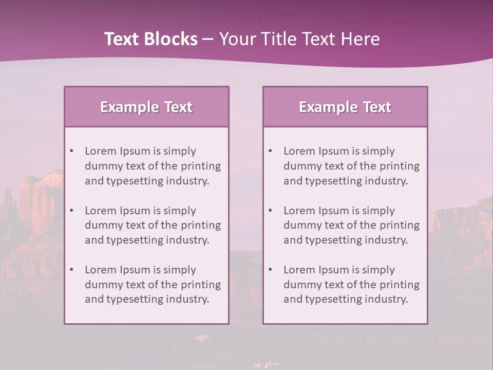 A Mountain Range With A Purple Sky In The Background PowerPoint Template