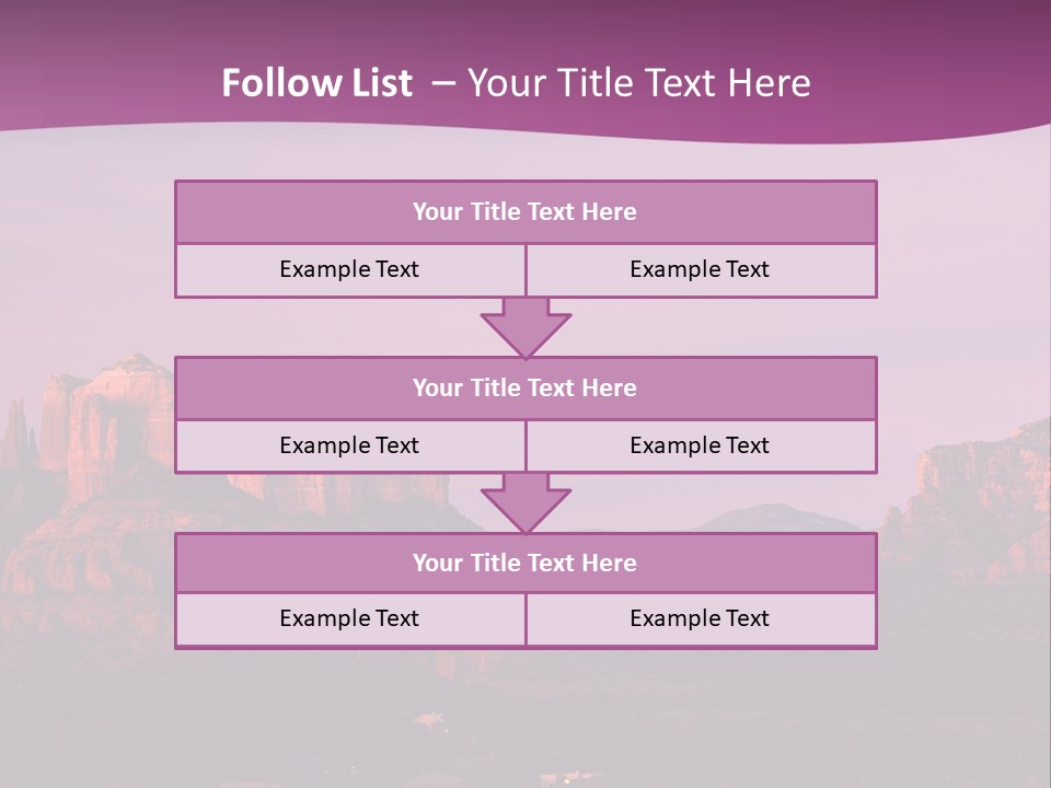A Mountain Range With A Purple Sky In The Background PowerPoint Template