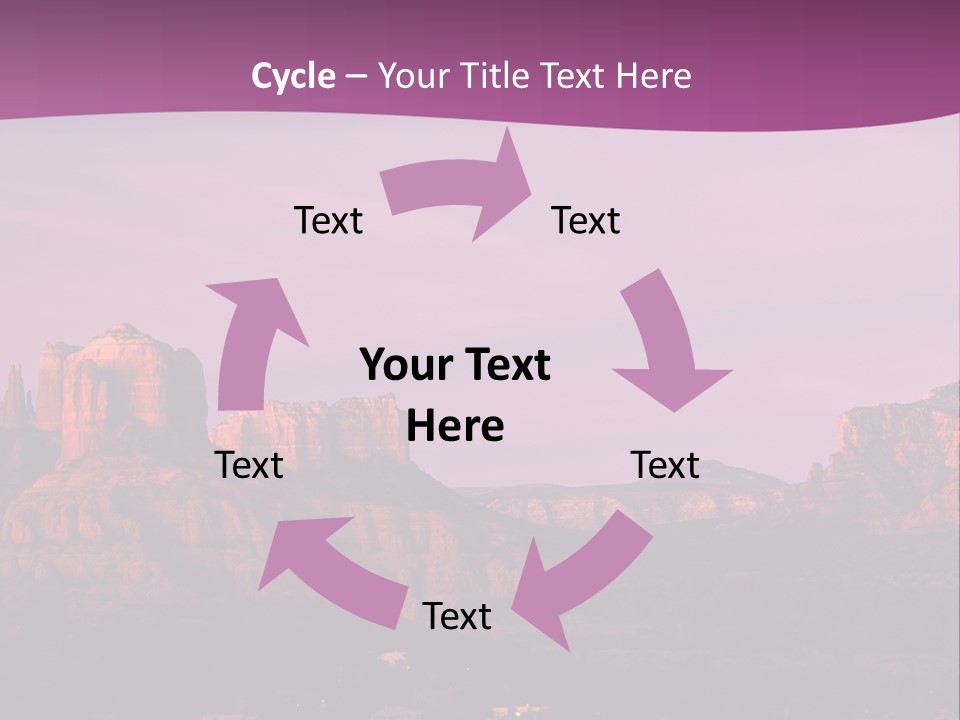 A Mountain Range With A Purple Sky In The Background PowerPoint Template