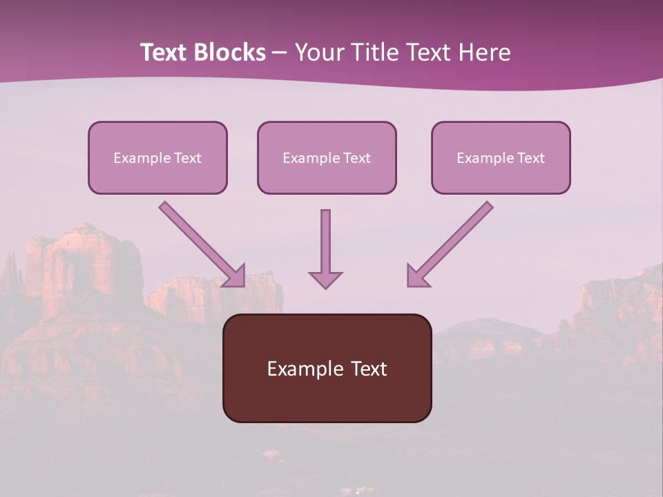 A Mountain Range With A Purple Sky In The Background PowerPoint Template