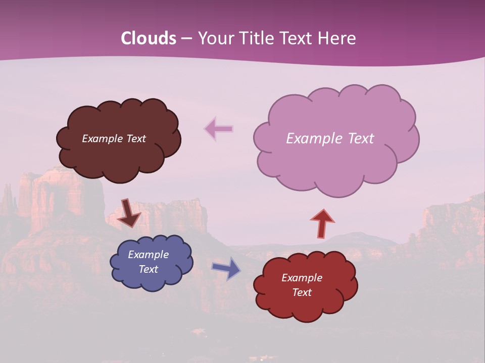 A Mountain Range With A Purple Sky In The Background PowerPoint Template