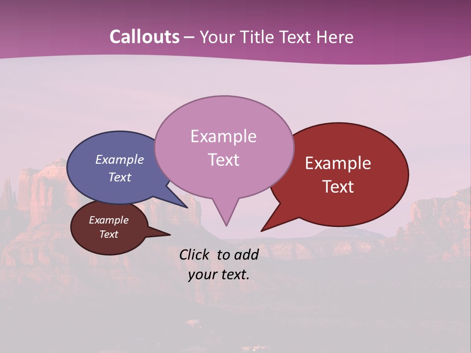 A Mountain Range With A Purple Sky In The Background PowerPoint Template