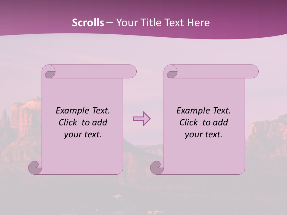 A Mountain Range With A Purple Sky In The Background PowerPoint Template