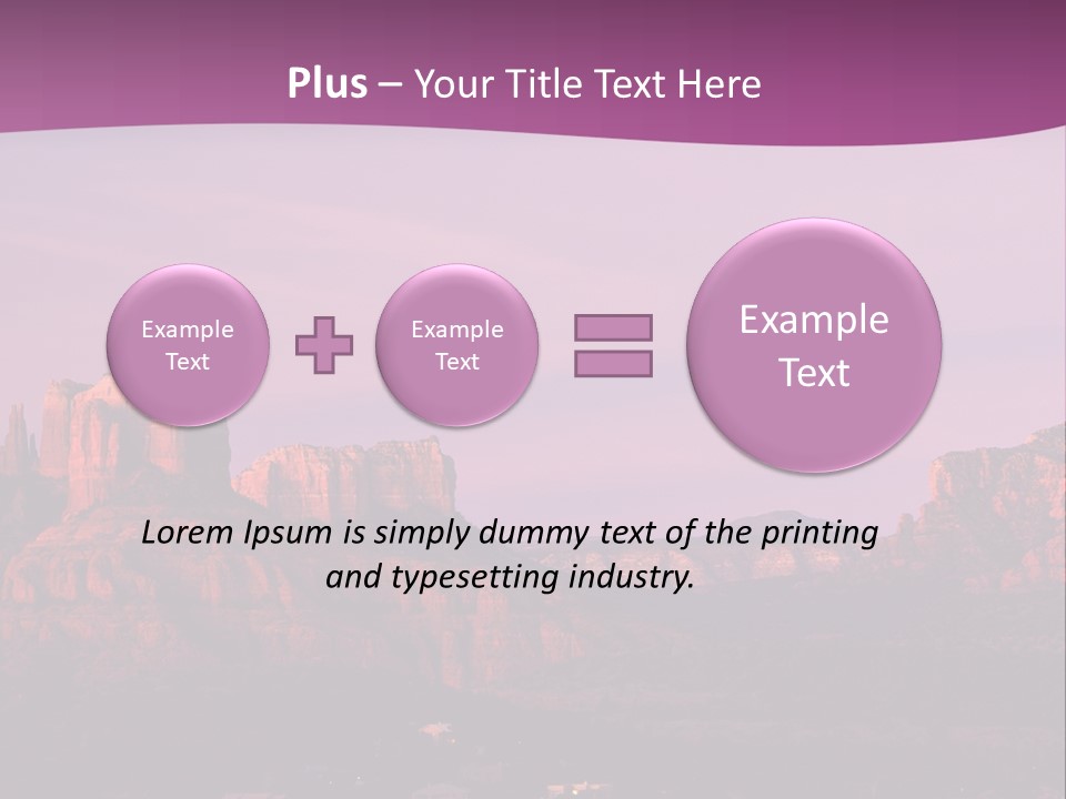 A Mountain Range With A Purple Sky In The Background PowerPoint Template