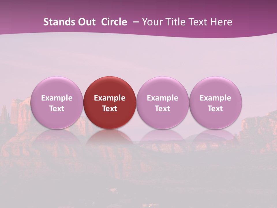 A Mountain Range With A Purple Sky In The Background PowerPoint Template