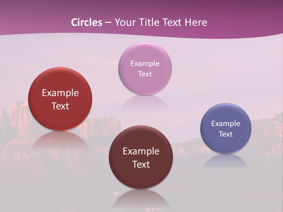 A Mountain Range With A Purple Sky In The Background PowerPoint Template