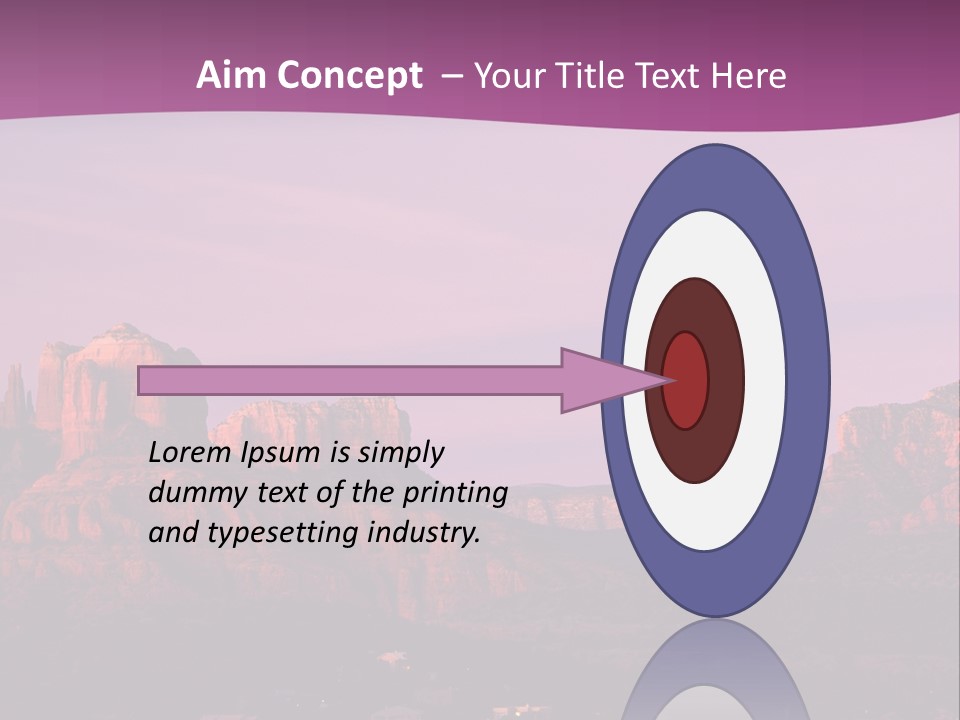 A Mountain Range With A Purple Sky In The Background PowerPoint Template