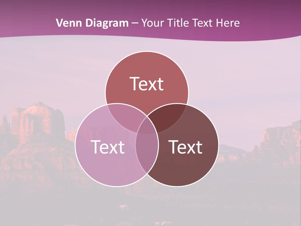 A Mountain Range With A Purple Sky In The Background PowerPoint Template