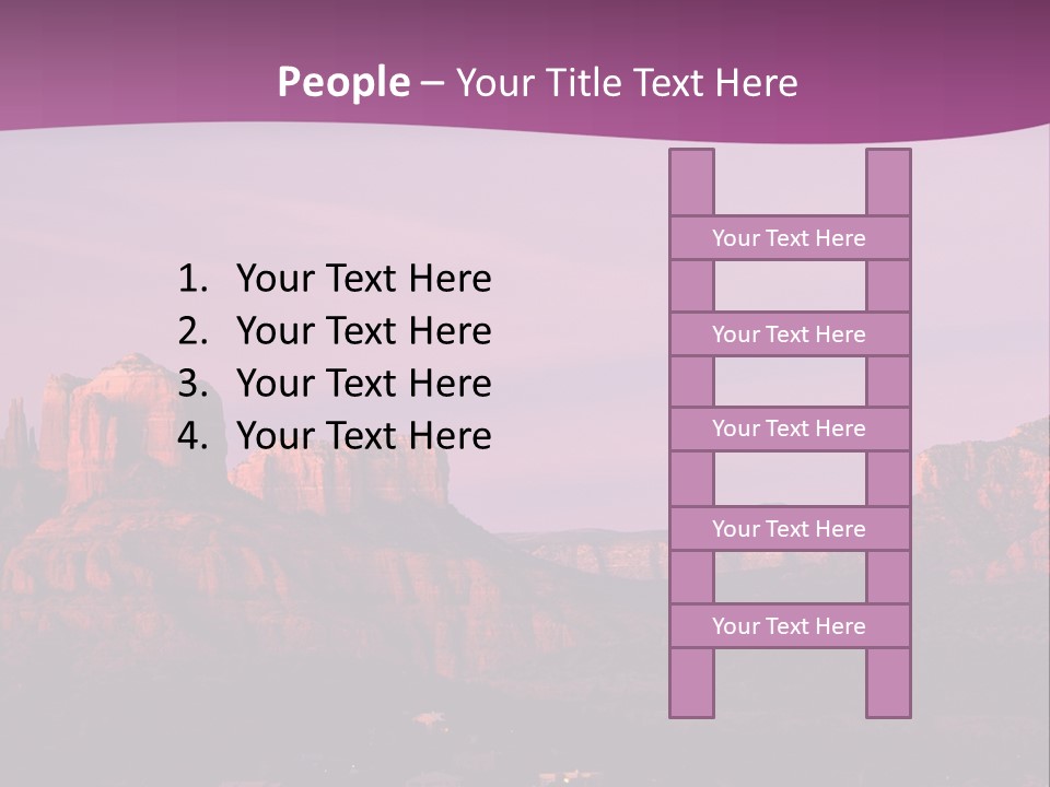 A Mountain Range With A Purple Sky In The Background PowerPoint Template