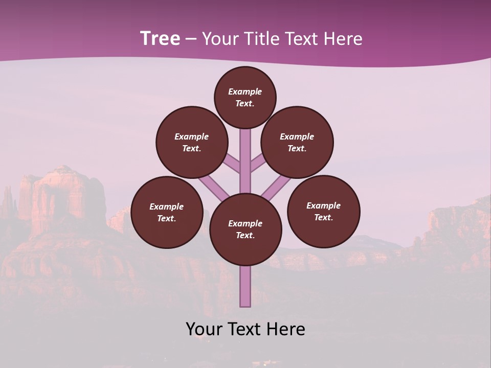 A Mountain Range With A Purple Sky In The Background PowerPoint Template