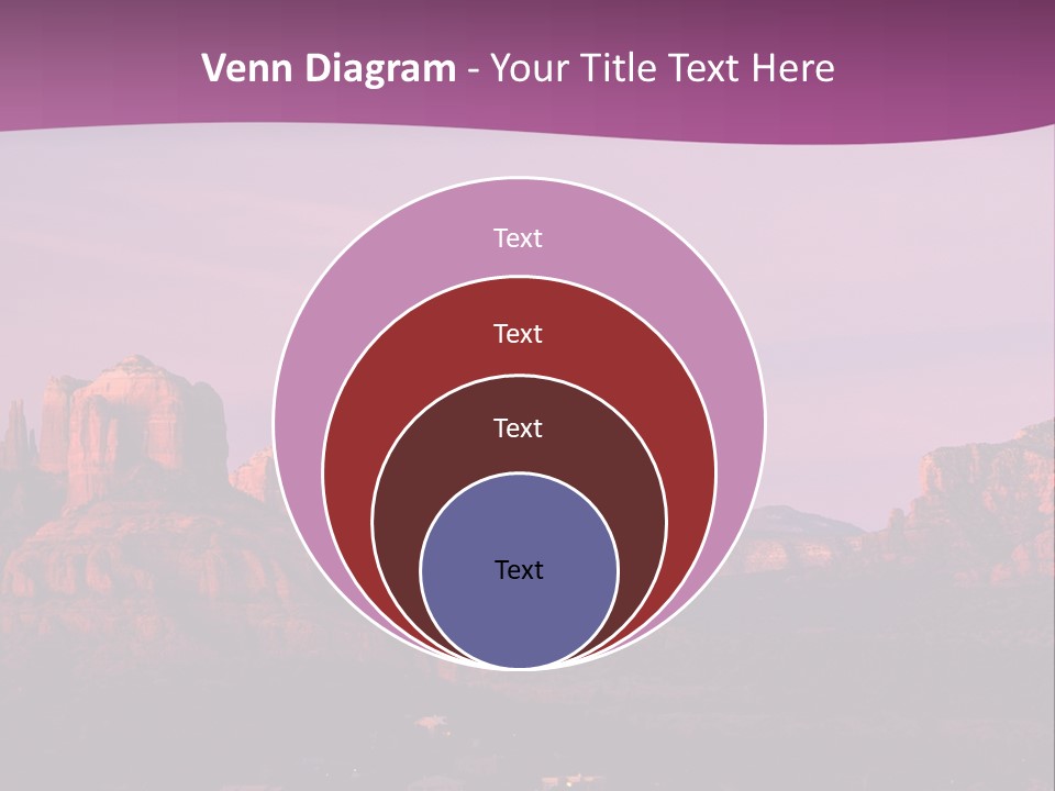 A Mountain Range With A Purple Sky In The Background PowerPoint Template