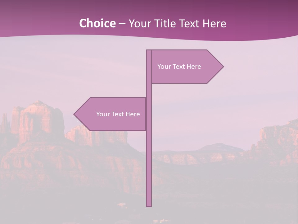 A Mountain Range With A Purple Sky In The Background PowerPoint Template