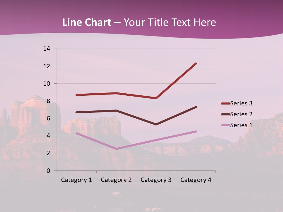 A Mountain Range With A Purple Sky In The Background PowerPoint Template