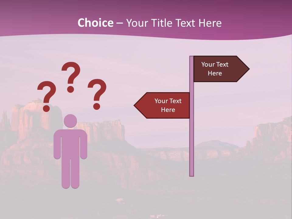 A Mountain Range With A Purple Sky In The Background PowerPoint Template