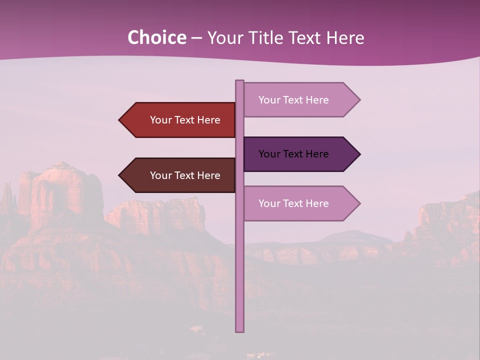 A Mountain Range With A Purple Sky In The Background PowerPoint Template