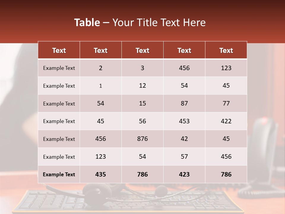 A Woman Sitting At A Desk With Headphones On PowerPoint Template