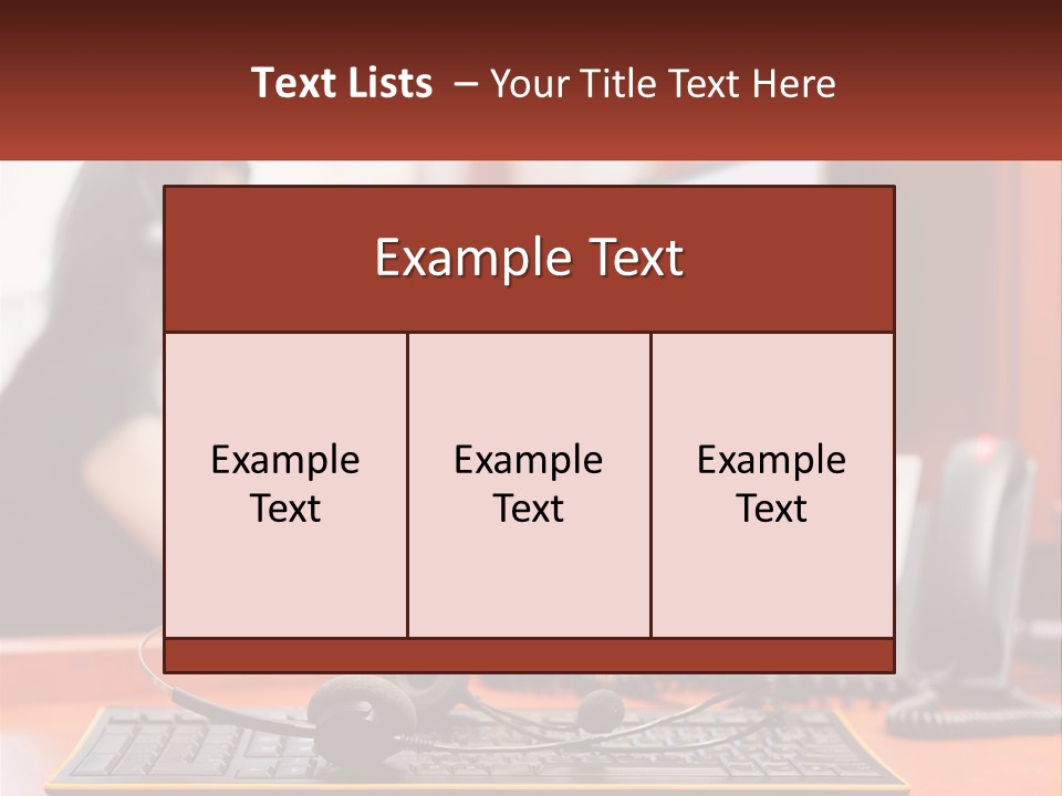A Woman Sitting At A Desk With Headphones On PowerPoint Template