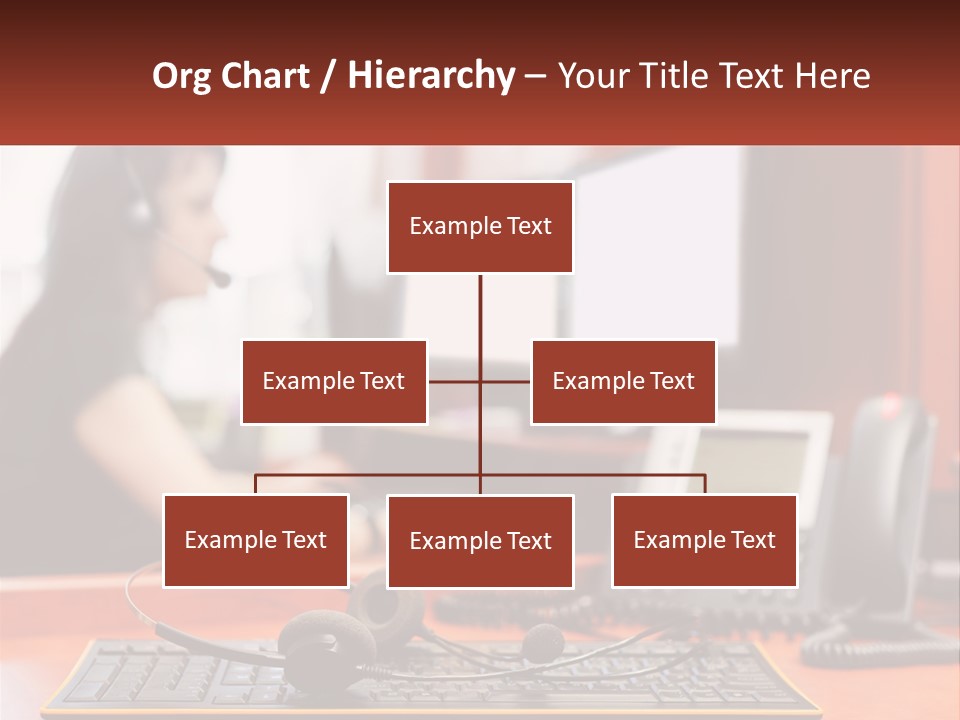 A Woman Sitting At A Desk With Headphones On PowerPoint Template