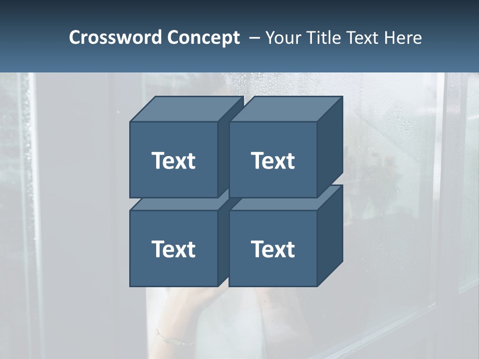 A Woman Holding A Cup Looking Out A Window PowerPoint Template