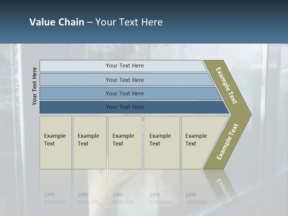 A Woman Holding A Cup Looking Out A Window PowerPoint Template