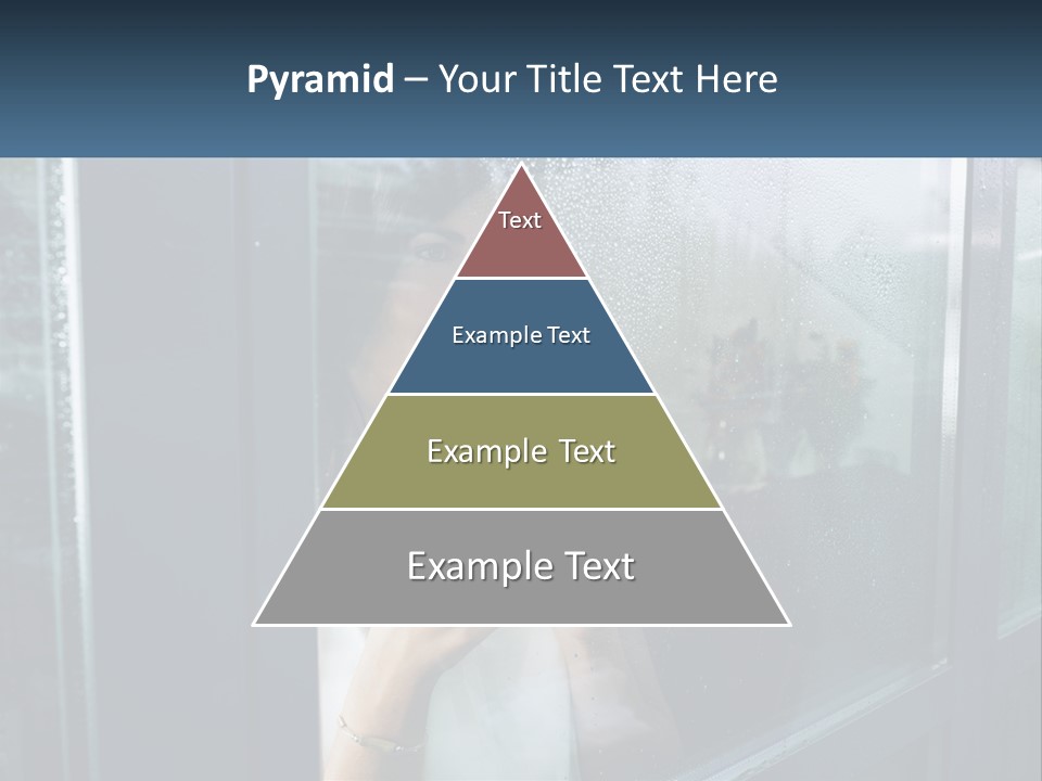 A Woman Holding A Cup Looking Out A Window PowerPoint Template