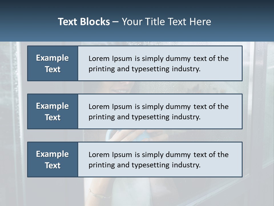 A Woman Holding A Cup Looking Out A Window PowerPoint Template