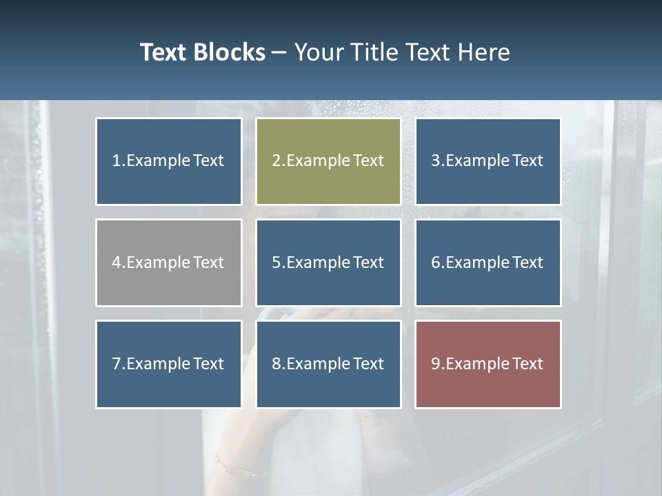 A Woman Holding A Cup Looking Out A Window PowerPoint Template