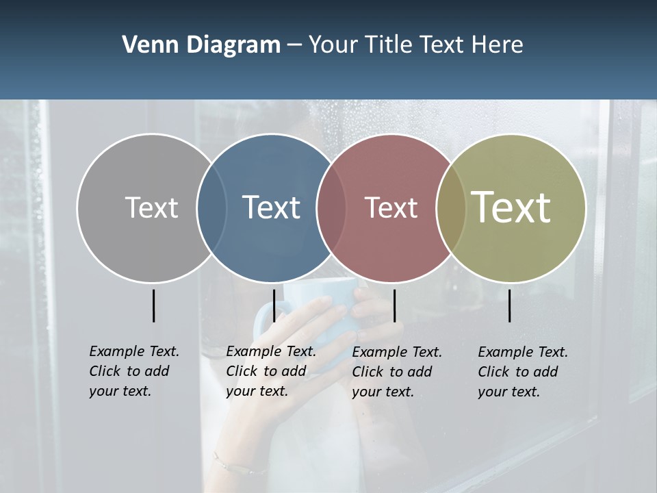 A Woman Holding A Cup Looking Out A Window PowerPoint Template