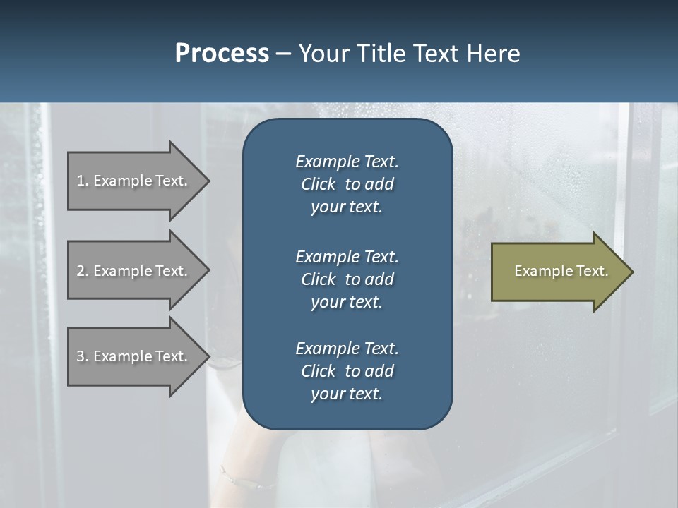 A Woman Holding A Cup Looking Out A Window PowerPoint Template