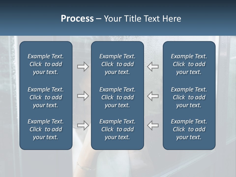 A Woman Holding A Cup Looking Out A Window PowerPoint Template