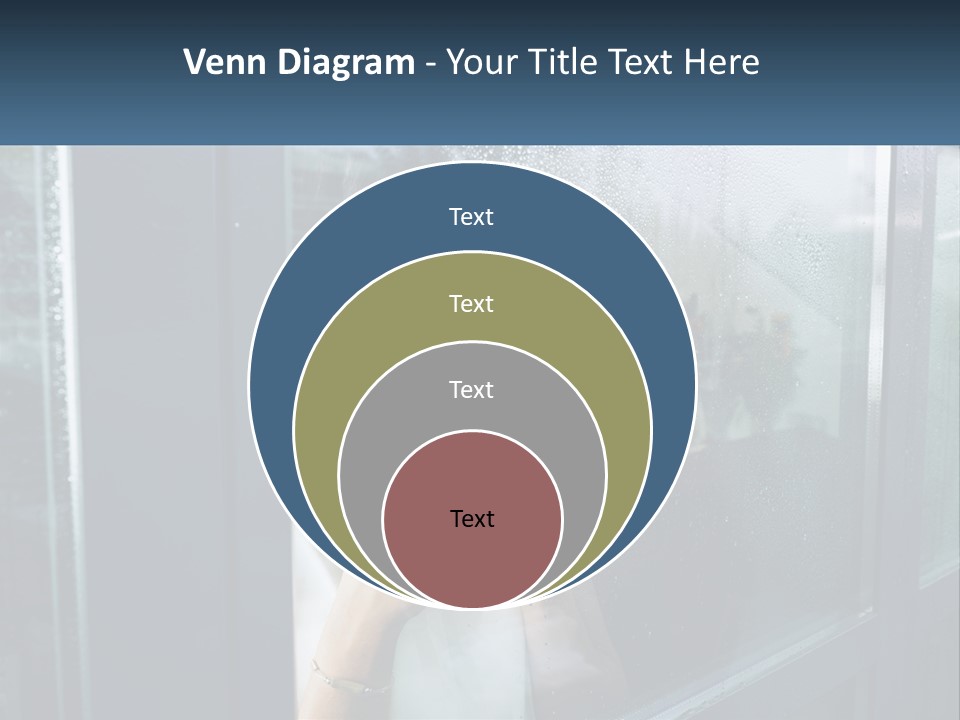 A Woman Holding A Cup Looking Out A Window PowerPoint Template