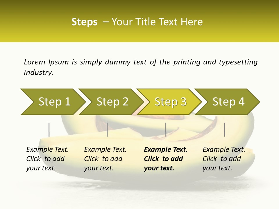 A Group Of Sliced Avocados On A White Background PowerPoint Template