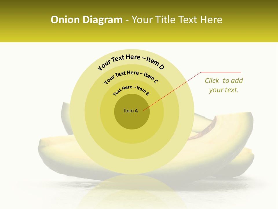 A Group Of Sliced Avocados On A White Background PowerPoint Template