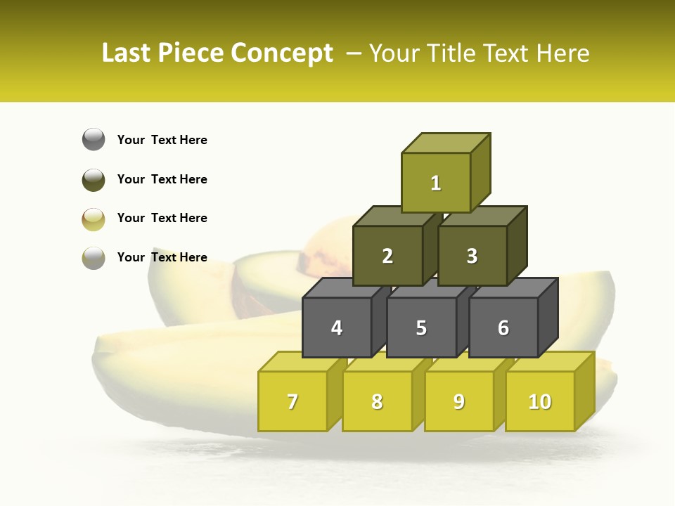 A Group Of Sliced Avocados On A White Background PowerPoint Template