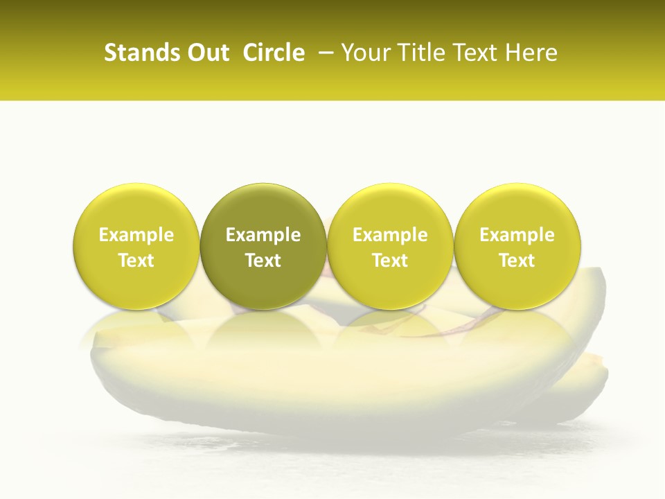 A Group Of Sliced Avocados On A White Background PowerPoint Template
