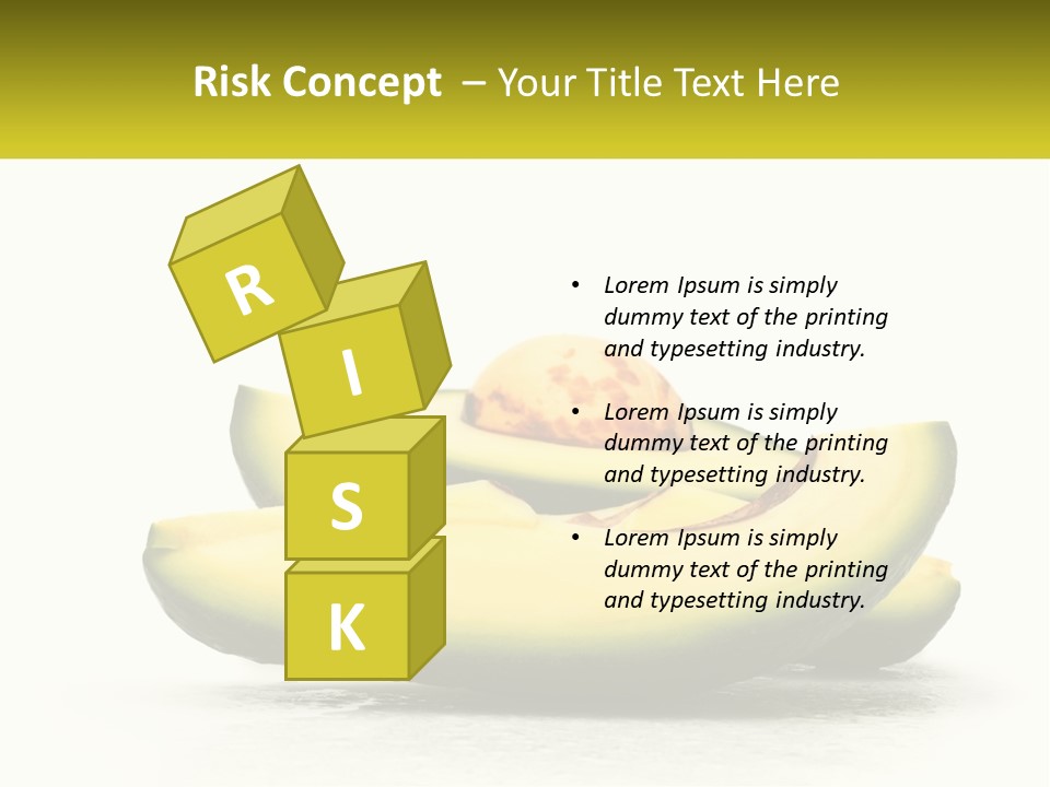 A Group Of Sliced Avocados On A White Background PowerPoint Template